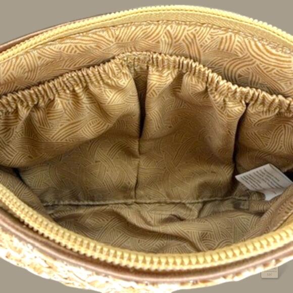 Sakroots Owl Embroidered Straw Crossbody Bag Brown Woven Boho Purse - Picture 6 of 8